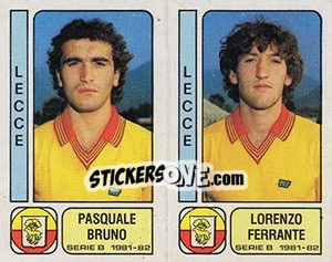 Sticker Pasquale Bruno / Lorenzo Ferrante - Calciatori 1981-1982 n. 395 - Panini