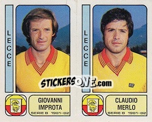 Sticker Giovanni Improta / Claudio Merlo - Calciatori 1981-1982 n. 396 - Panini