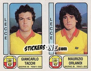 Sticker Giancarlo Tacchi / Maurizio Orlandi - Calciatori 1981-1982 - Panini