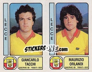 Sticker Giancarlo Tacchi / Maurizio Orlandi - Calciatori 1981-1982 n. 398 - Panini
