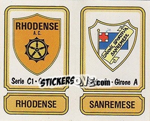 Sticker Scudetto Rhodense / Sanremese - Calciatori 1981-1982 n. 399 - Panini