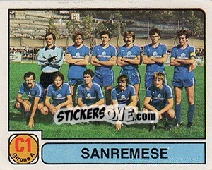 Sticker Squadra Sanremese - Calciatori 1981-1982 - Panini