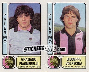 Sticker Graziano Piagnerelli / Giuseppe Volpecina - Calciatori 1981-1982 n. 407 - Panini