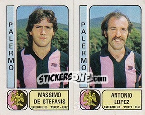 Sticker Massimo De Stefanis / Antonio Lopez - Calciatori 1981-1982 n. 410 - Panini