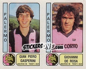 Sticker Gian Piero Gasperini / Giovanni De Rosa - Calciatori 1981-1982 n. 411 - Panini