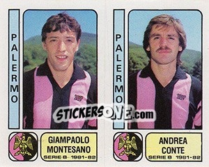 Sticker Giampaolo Montesano / Andrea Conte - Calciatori 1981-1982 n. 412 - Panini