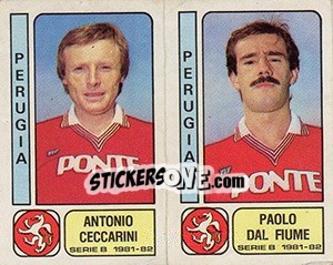 Sticker Antonio Ceccarini / Paolo Dal Fiume - Calciatori 1981-1982 n. 417 - Panini
