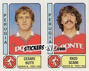 Sticker Cesare Butti / Enzo Scaini - Calciatori 1981-1982 - Panini