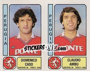 Sticker Domenico Caso / Claudio Ambu - Calciatori 1981-1982 n. 419 - Panini