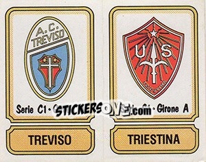 Sticker Scudetto Treviso / Triestina - Calciatori 1981-1982 n. 421 - Panini