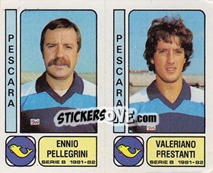 Sticker Ennio Pellegrini / Valeriano Prestanti - Calciatori 1981-1982 - Panini