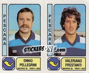Sticker Ennio Pellegrini / Valeriano Prestanti - Calciatori 1981-1982 n. 427 - Panini
