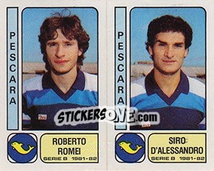 Sticker Roberto Romei / Siro D'Alessandro - Calciatori 1981-1982 n. 428 - Panini