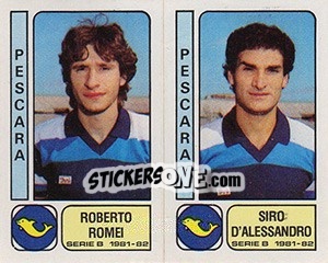 Sticker Roberto Romei / Siro D'Alessandro - Calciatori 1981-1982 - Panini