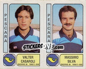 Cromo Valter Casaroli / Massimo Silva - Calciatori 1981-1982 - Panini