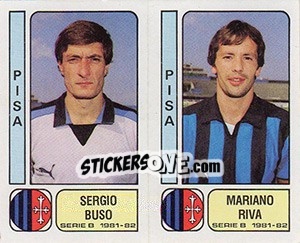Cromo Sergio Buso / Mariano Riva - Calciatori 1981-1982 - Panini
