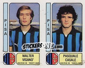 Sticker Walter Vigano' / Pasquale Casale - Calciatori 1981-1982 n. 437 - Panini