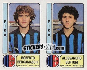 Sticker Roberto Bergamaschi / Alessandro Bertoni - Calciatori 1981-1982 n. 438 - Panini
