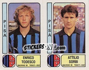 Sticker Enrico Todesco / Attilio Sorbi - Calciatori 1981-1982 n. 439 - Panini