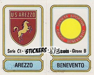 Sticker Scudetto Arezzo / Benevento - Calciatori 1981-1982 - Panini