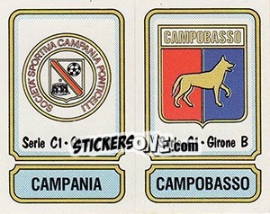 Sticker Scudetto Campania / Campobasso - Calciatori 1981-1982 n. 443 - Panini