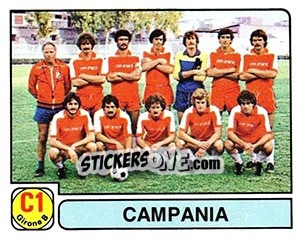 Figurina Squadra Campania - Calciatori 1981-1982 - Panini