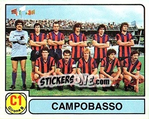 Figurina Squadra Campobasso - Calciatori 1981-1982 - Panini