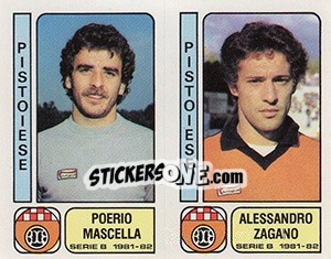 Sticker Poerio Mascella / Alessandro Zagano - Calciatori 1981-1982 n. 448 - Panini