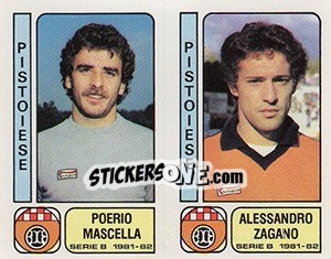 Figurina Poerio Mascella / Alessandro Zagano - Calciatori 1981-1982 - Panini