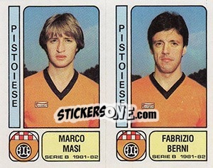 Sticker Marco Masi / Fabrizio Berni - Calciatori 1981-1982 n. 449 - Panini