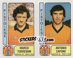 Sticker Marco Torresani / Antonio Capone - Calciatori 1981-1982 - Panini