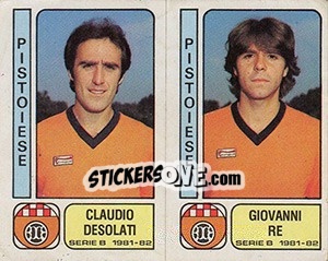 Sticker Claudio Desolati / Giovanni Re - Calciatori 1981-1982 n. 453 - Panini