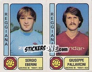 Cromo Sergio Eberini / Giuseppe Pallavicini - Calciatori 1981-1982 - Panini