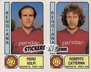 Sticker Piero Volpi / Roberto Catterina - Calciatori 1981-1982 n. 457 - Panini
