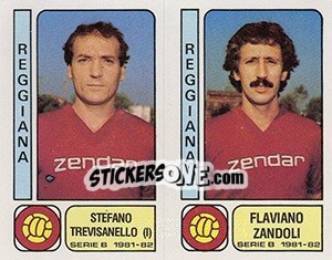 Sticker Stefano Trevisanello / Flaviano Zandoli - Calciatori 1981-1982 n. 460 - Panini