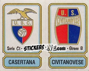 Sticker Scudetto Casertana / Civitanovese - Calciatori 1981-1982 n. 462 - Panini
