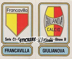 Sticker Scudetto Francavilla / Giulianova - Calciatori 1981-1982 n. 465 - Panini
