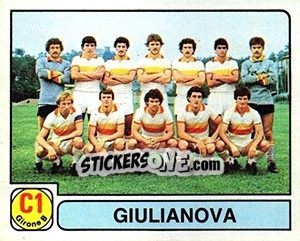 Figurina Squadra Giulianova - Calciatori 1981-1982 - Panini