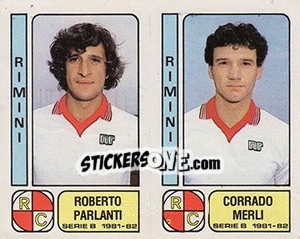 Sticker Roberto Parlanti / Corrado Merli - Calciatori 1981-1982 - Panini