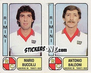 Cromo Mario Buccilli / Antonio Baldoni - Calciatori 1981-1982 - Panini