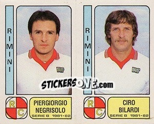 Sticker Piergiorgio Negrisolo / Ciro Bilardi - Calciatori 1981-1982 - Panini