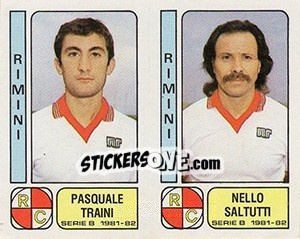 Sticker Pasquale Traini / Nello Saltutti - Calciatori 1981-1982 - Panini