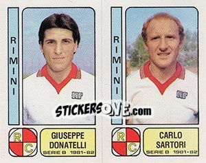 Sticker Giuseppe Donatelli / Carlo Sartori - Calciatori 1981-1982 n. 475 - Panini