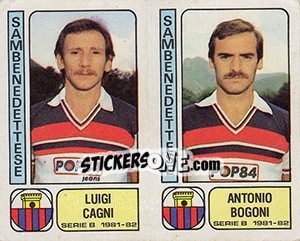 Sticker Luigi Cagni / Antonio Bogoni - Calciatori 1981-1982 n. 479 - Panini