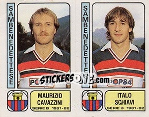 Sticker Maurizio Cavazzini / Italo Schiavi - Calciatori 1981-1982 n. 480 - Panini