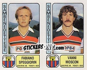 Sticker Fabiano Speggiorin / Vanni Moscon - Calciatori 1981-1982 n. 482 - Panini