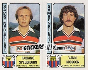 Cromo Fabiano Speggiorin / Vanni Moscon - Calciatori 1981-1982 - Panini