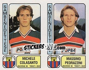 Sticker Michelle Colasanto / Massimo Pedrazzini - Calciatori 1981-1982 n. 483 - Panini