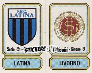 Sticker Scudetto Latina / Livorno - Calciatori 1981-1982 - Panini