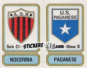 Figurina Scudetto Nocerina / Paganese - Calciatori 1981-1982 - Panini